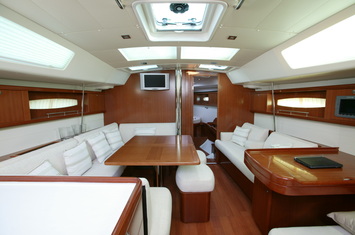 Interior of a private yacht